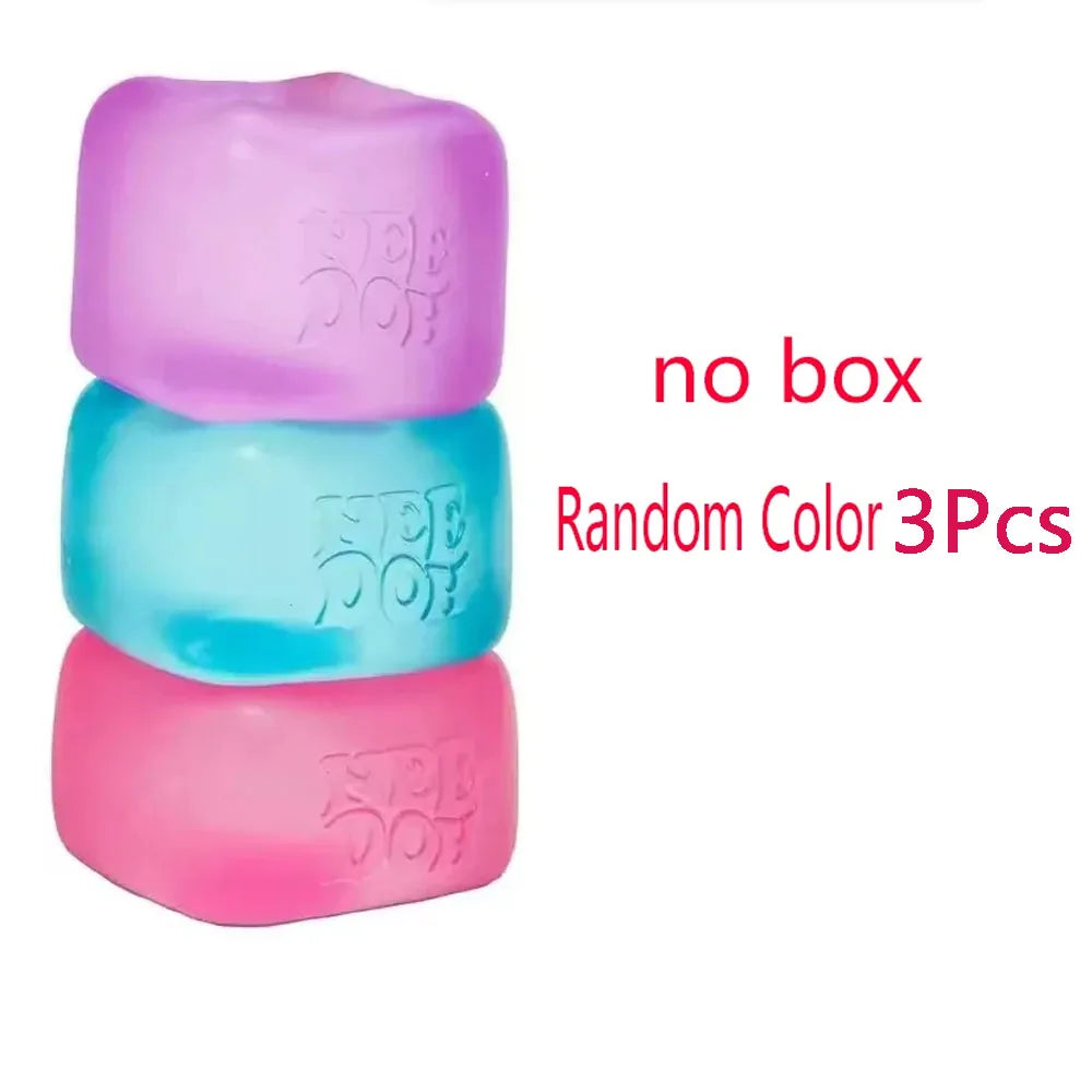 Needoh Nice Cube Sensory Stress Reliever Fidget Tool for Anxiety &Focus Desk Sensory Cube for Adults & Anti-Anxiety Squeeze Kids