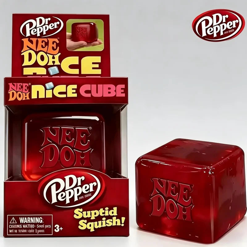 NeeDoh Nice Cube Sensory Squeeze Fidget Tool, Portable Desk Stress Relief Cube for Anxiety & Focus