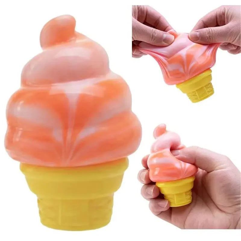 Needoh Nice Cube By Schylling Sensory Squeeze Toy Ice Cream Color Squishy Stress Relief Fidget Toys Children Adults Collectable
