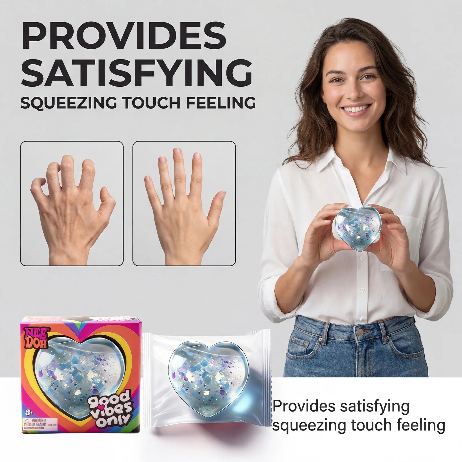 NeeDoh Squishy Sensory Stress Ball - Soft Fidget Toy for Kids & Adults
