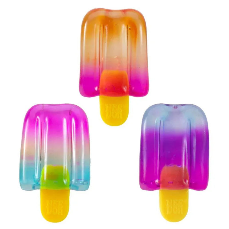 Needoh Nice Cream Cone Colorful Ice Cream Shaped Sensory Stress Reliever Fidget Tool for Anxiety & Focus for Adults & Kids##