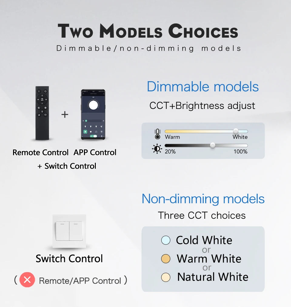 0.9inch Smart lamp Led ceiling lamp APP/ Remote Control Dimmable Indoor lighting for living room led lights for room Bedroom