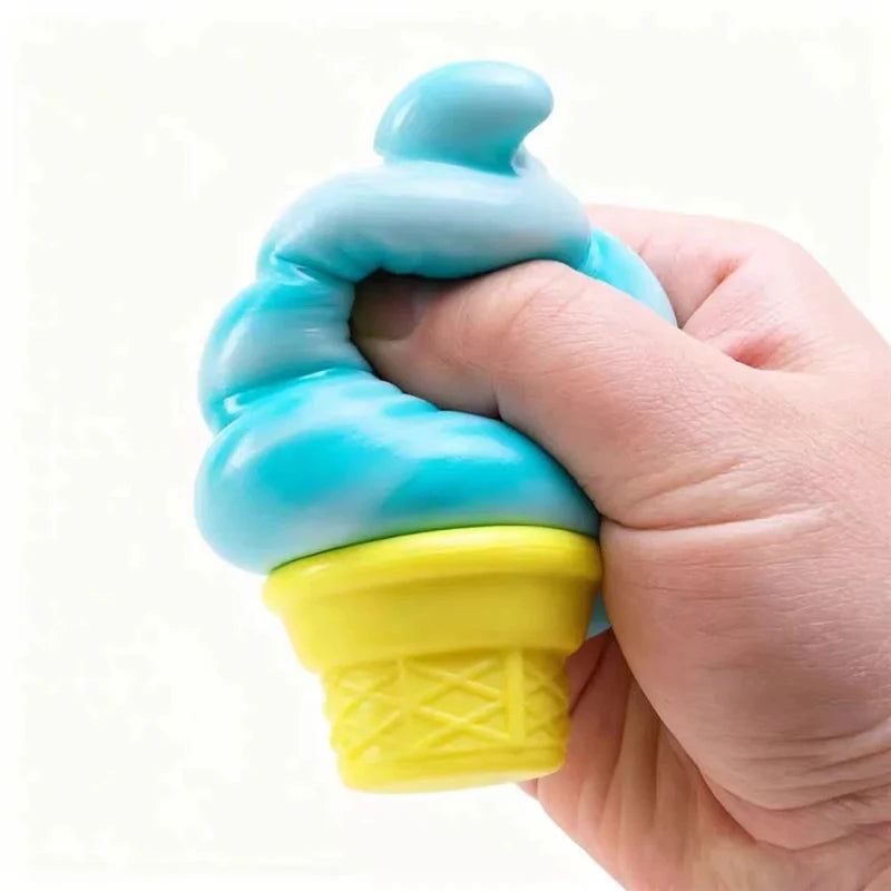 Needoh Nice Cream Cone Sensory Stress Reliever Fidget Toy Anxiety Focus Non-toxic Squeeze Stretch Toy For Adults Kids Gift