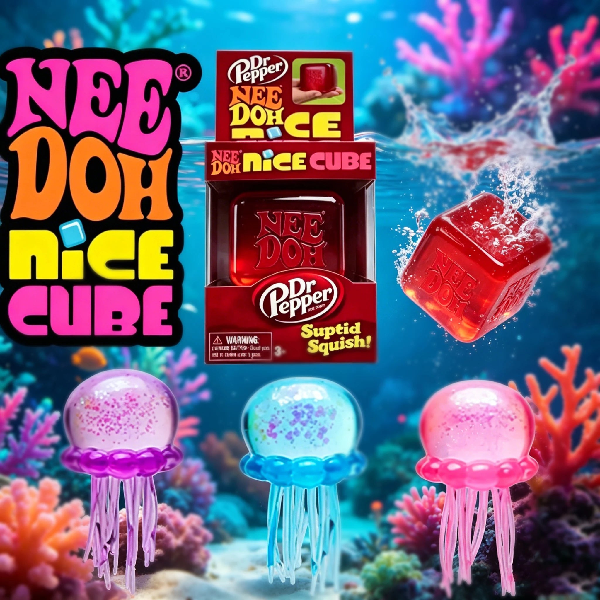 NeeDoh Nice Cube Desk Fidget Toy - Anti-Anxiety Stress Reliever