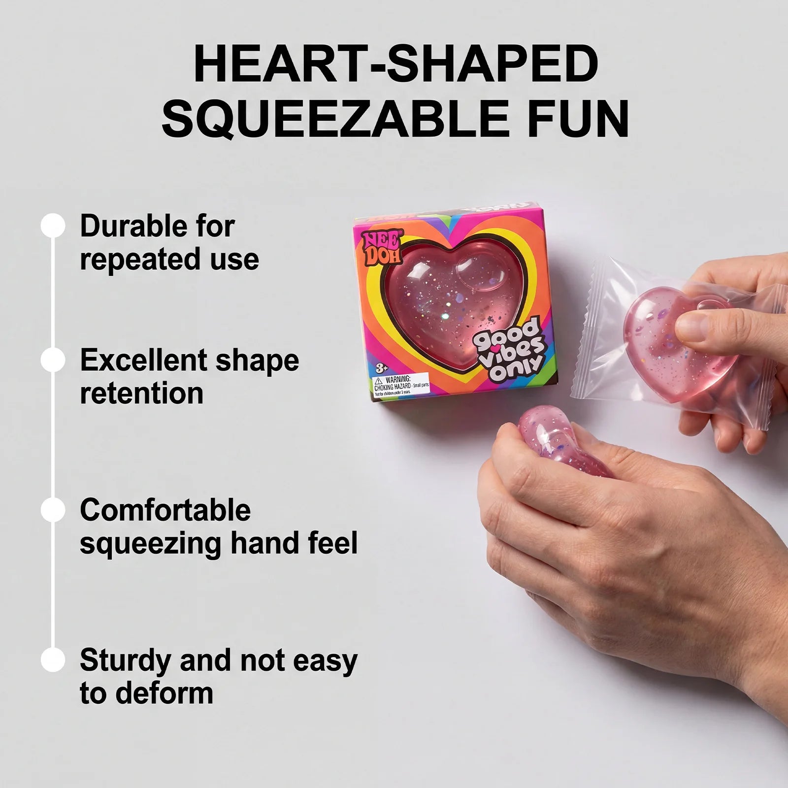 NeeDoh Squishy Sensory Stress Ball - Soft Fidget Toy for Kids & Adults