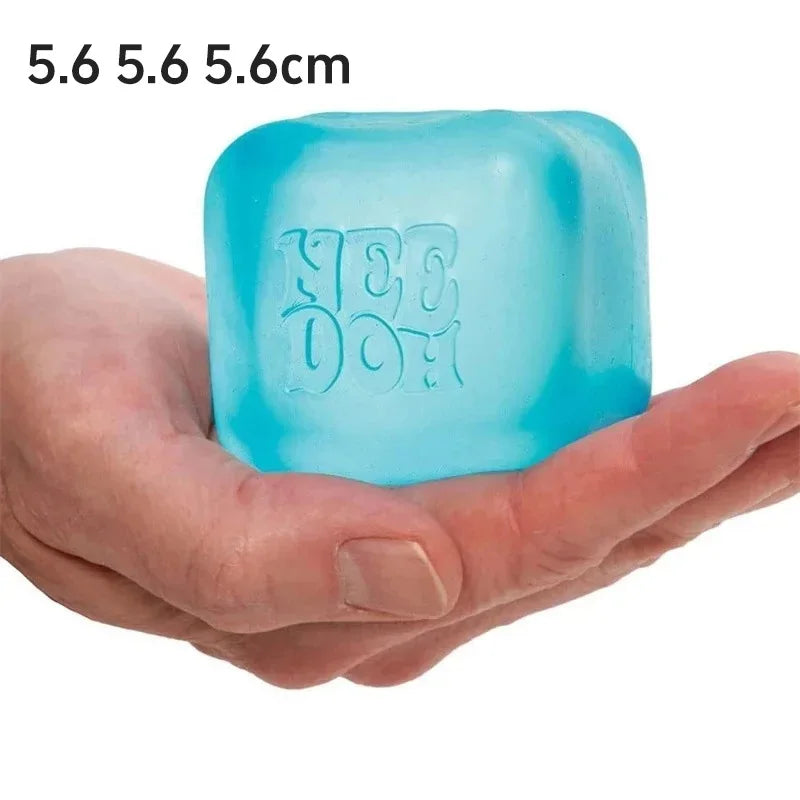Needoh Nice Cube Sensory Stress Reliever Fidget Tool for Anxiety & Focus Desk Sensory Cube for Adults & Kids Solving Venting