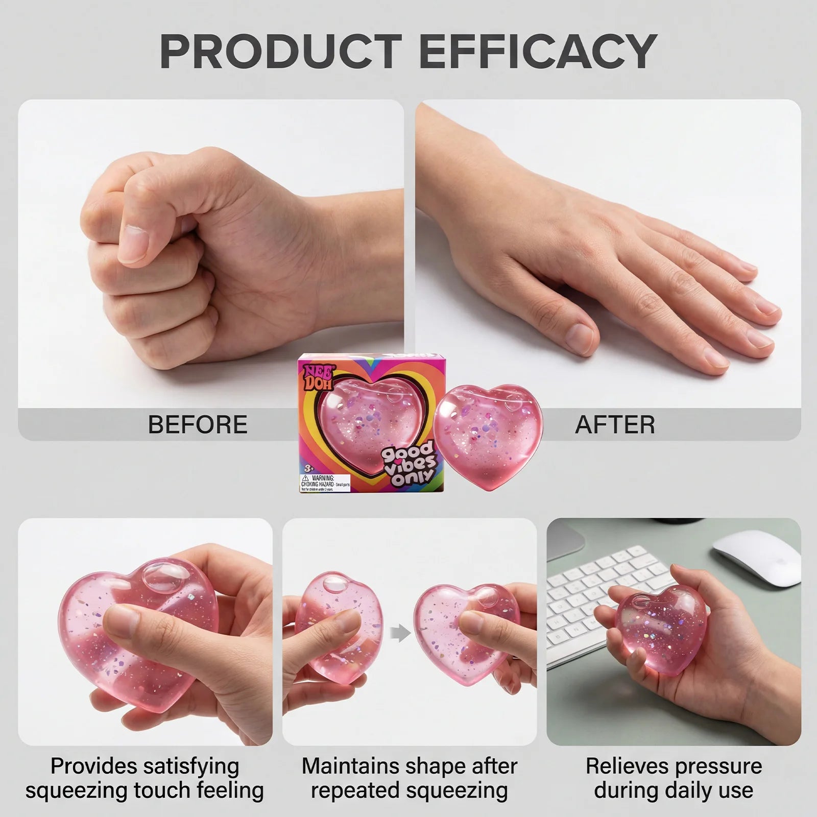 NeeDoh Squishy Sensory Stress Ball - Soft Fidget Toy for Kids & Adults