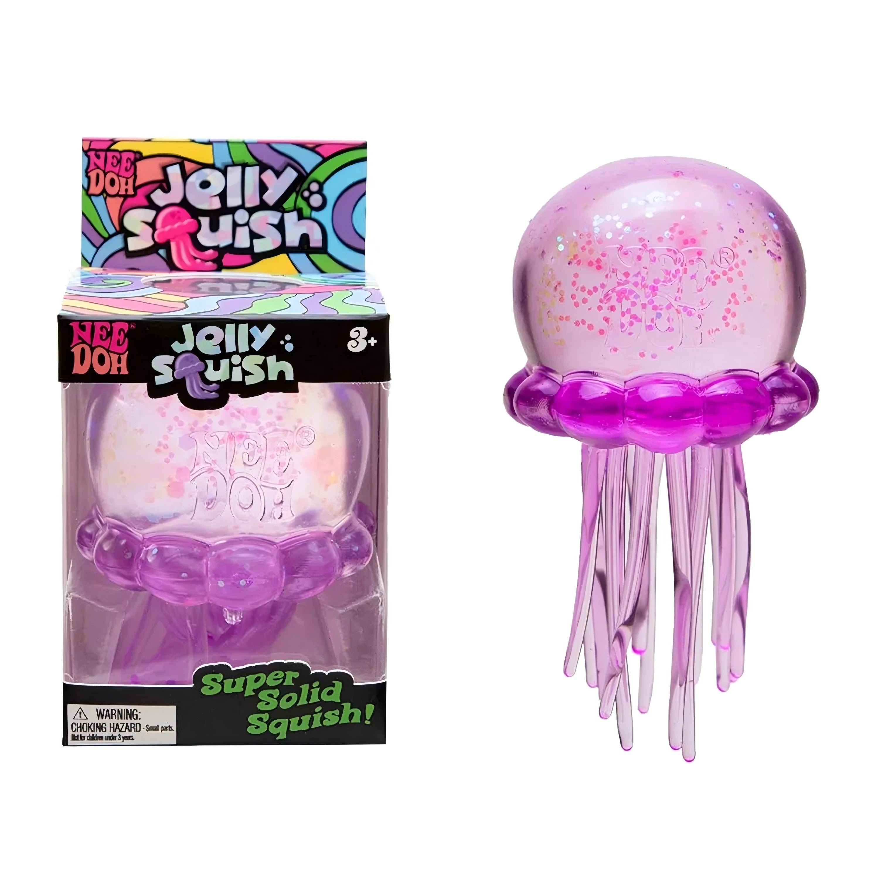 NeeDoh  Trending Jellyfish & Cube Squish Toy, Soft Jelly Squeeze Stress Relief Fidget Toy, Sensory NeeDoh for Kids & Adults