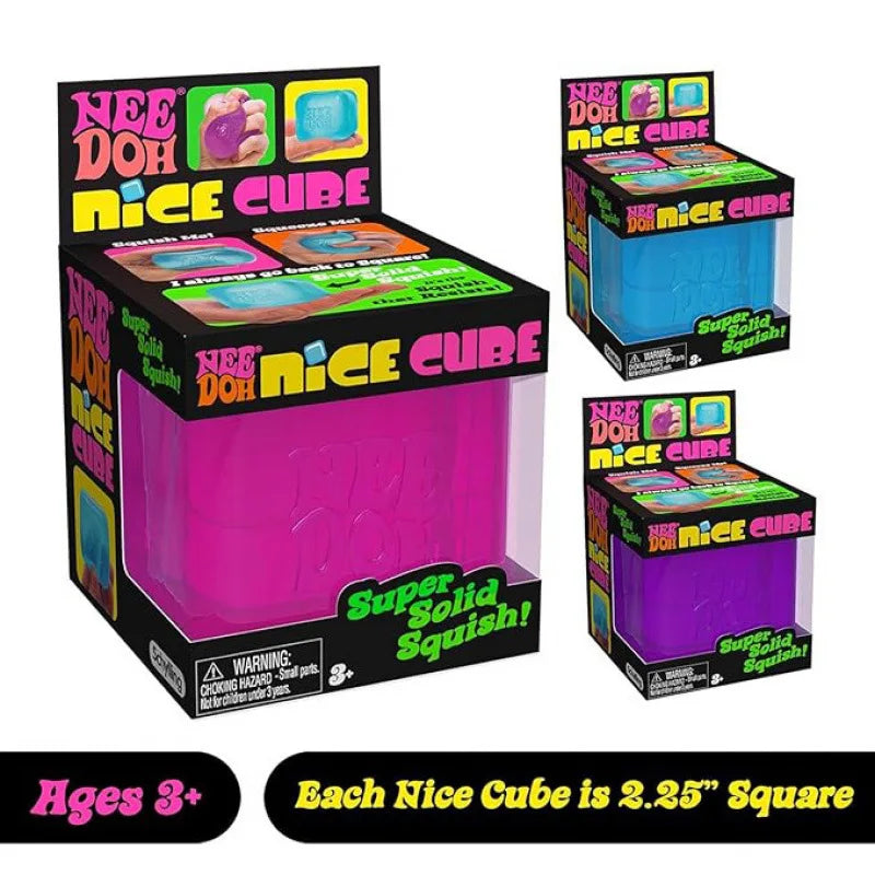 NeeDoh Nice Cube Sensory Squeeze Toy - Stress Relief for Kids & Adults