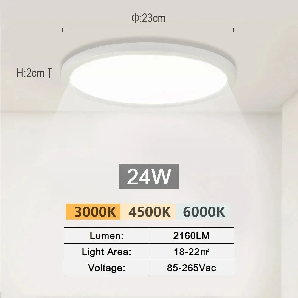 0.9 Inch Ultra-thin Smart Home LED Ceiling Light 38W 28W 24W APP/Remote Control Dimmable Room Decoration Bedroom Living Room