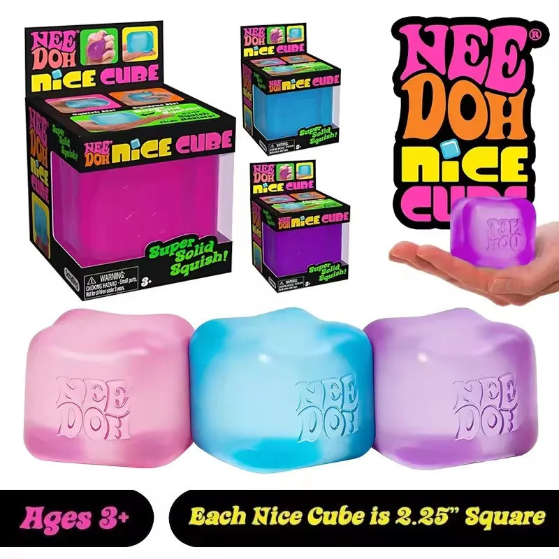 NeeDoh Nice Cube Sensory Fidget Toy - Stress Relief & Focus