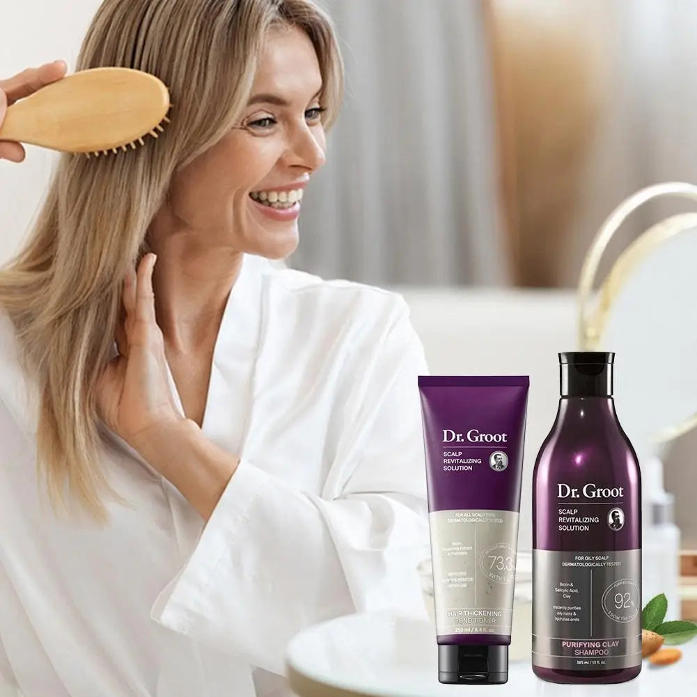Hair Shampoo & Conditioner Set - 250ml Anti-Hair Loss Moisturizing Softening Thickening Nourishing Hair Care Products