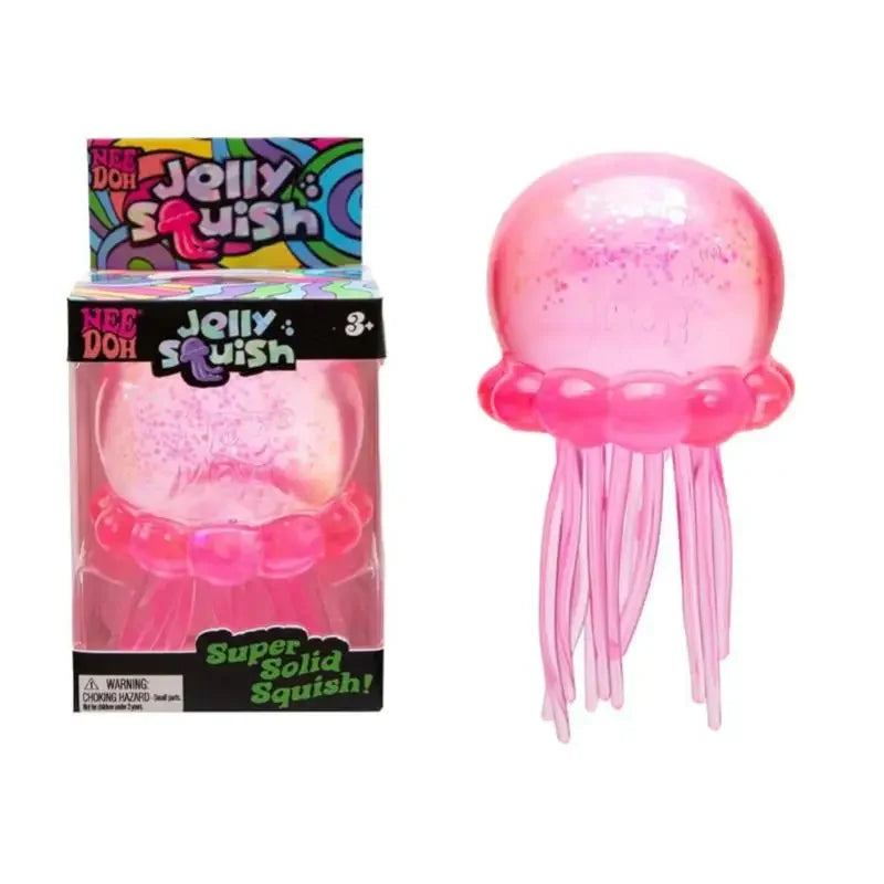 NeeDoh Jellyfish Sensory Toy, Soft Squishy Stress Relief Squeeze Fidget Toy for Kids & Adults