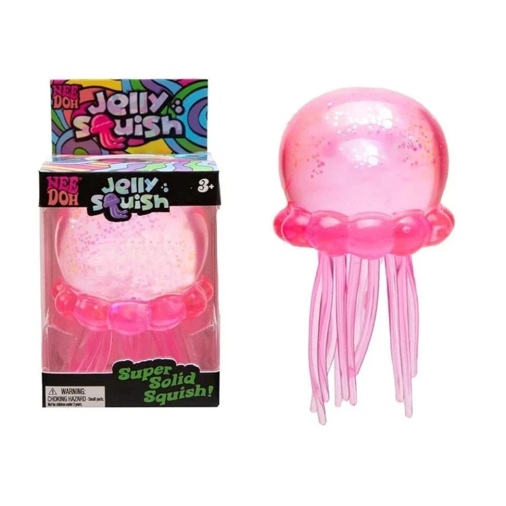 NeeDoh Jellyfish Sensory Toy, Soft Squishy Stress Relief Squeeze Fidget Toy for Kids & Adults