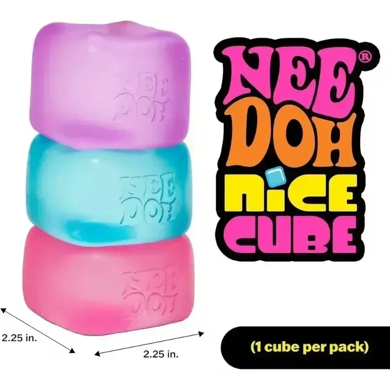 Needoh Nice Cube Sensory Stress Reliever Fidget Tool for Anxiety &Focus Desk Sensory Cube for Adults & Anti-Anxiety Squeeze Kids