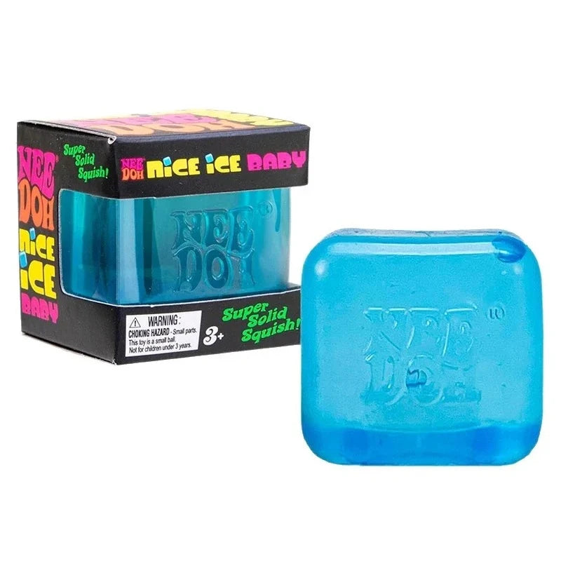 Needoh Nice Cube Sensory Stress Reliever Fidget Tool for Anxiety & Focus Desk Sensory Cube for Adults & Kids Solving Venting