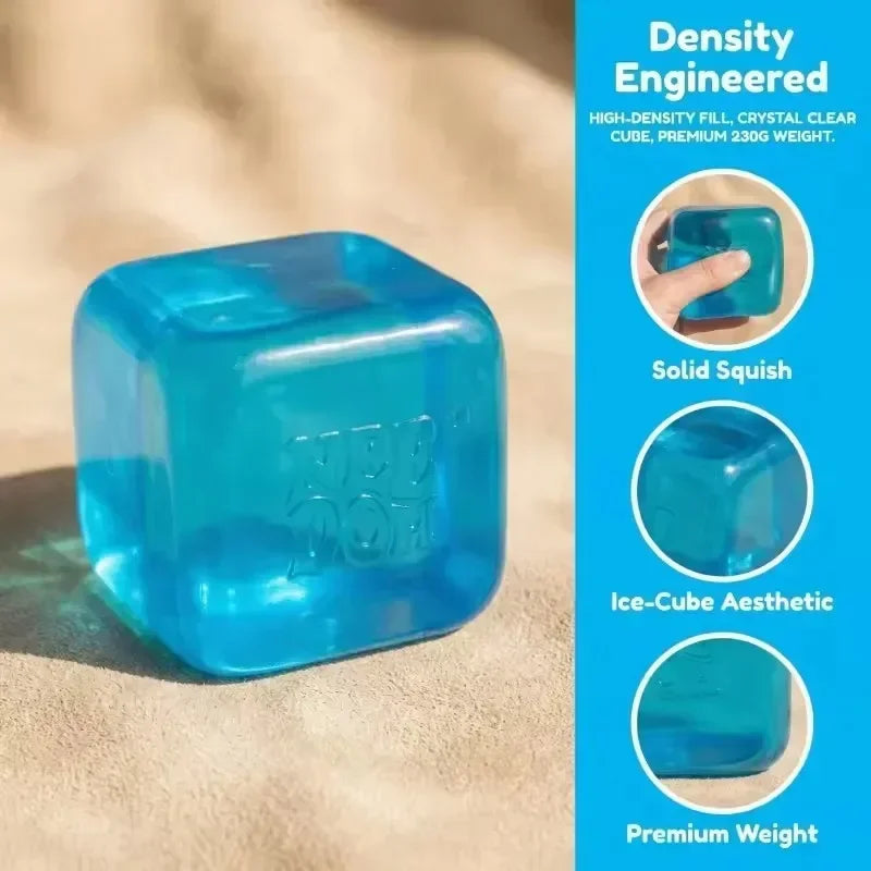 Needoh Nice Cube Sensory Stress Reliever Fidget Tool for Anxiety &Focus Desk Sensory Cube for Adults & Anti-Anxiety Squeeze Kids