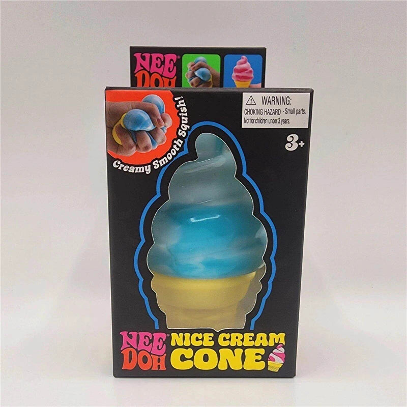 Needoh Sensory Nice Cream Cone Fidget Toy Anxiety Relief Focus Calm Down ADHD Non-toxic Squeeze Stretch Toy for kids adults