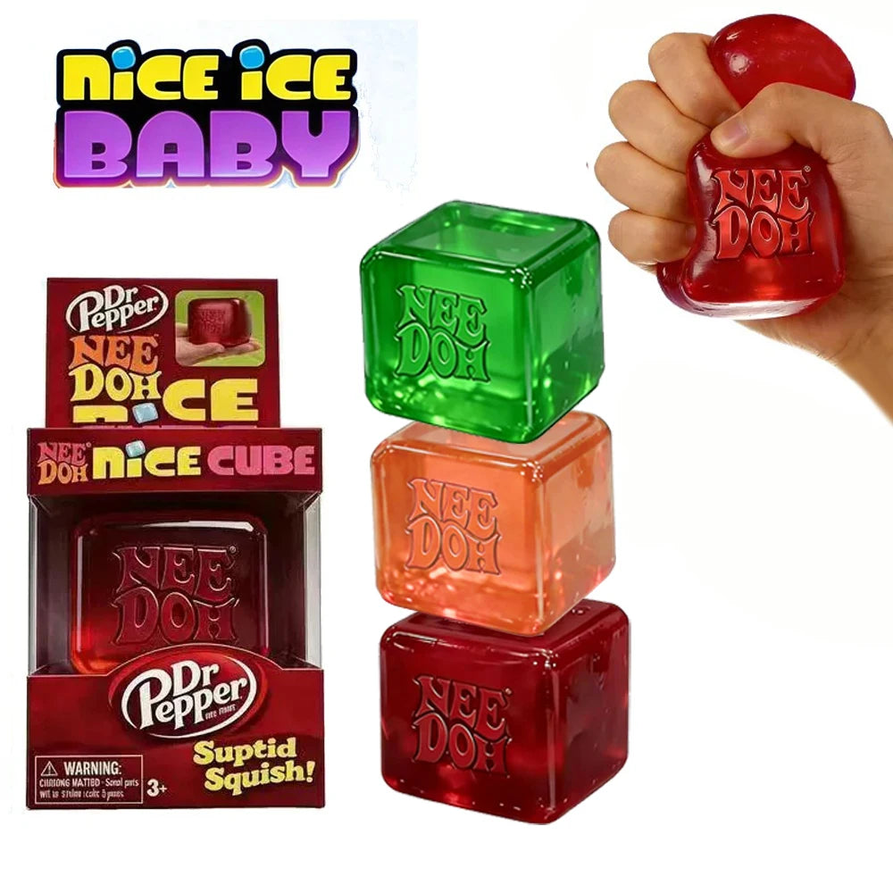 NeeDoh Nice Cube Desk Fidget Toy - Anti-Anxiety Stress Reliever