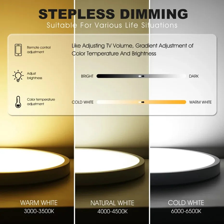 0.9 Inch Ultra-thin Smart Home LED Ceiling Light 38W 28W 24W APP/Remote Control Dimmable Room Decoration Bedroom Living Room