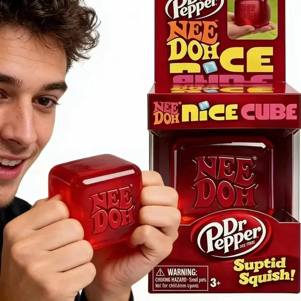 NeeDoh Nice Cube Sensory Squeeze Fidget Tool, Portable Desk Stress Relief Cube for Anxiety & Focus