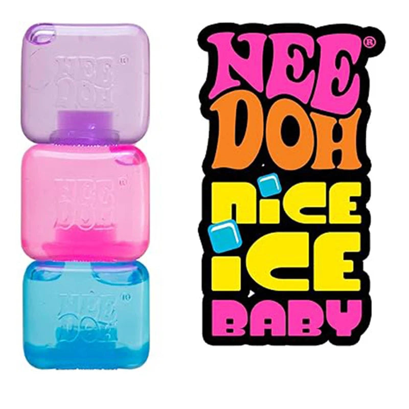 Needoh Nice Cube Sensory Stress Reliever Fidget Tool for Anxiety & Focus Desk Sensory Cube for Adults & Kids Solving Venting