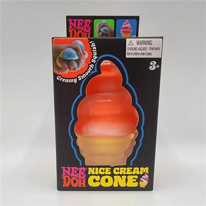 Needoh Sensory Nice Cream Cone Fidget Toy Anxiety Relief Focus Calm Down ADHD Non-toxic Squeeze Stretch Toy for kids adults