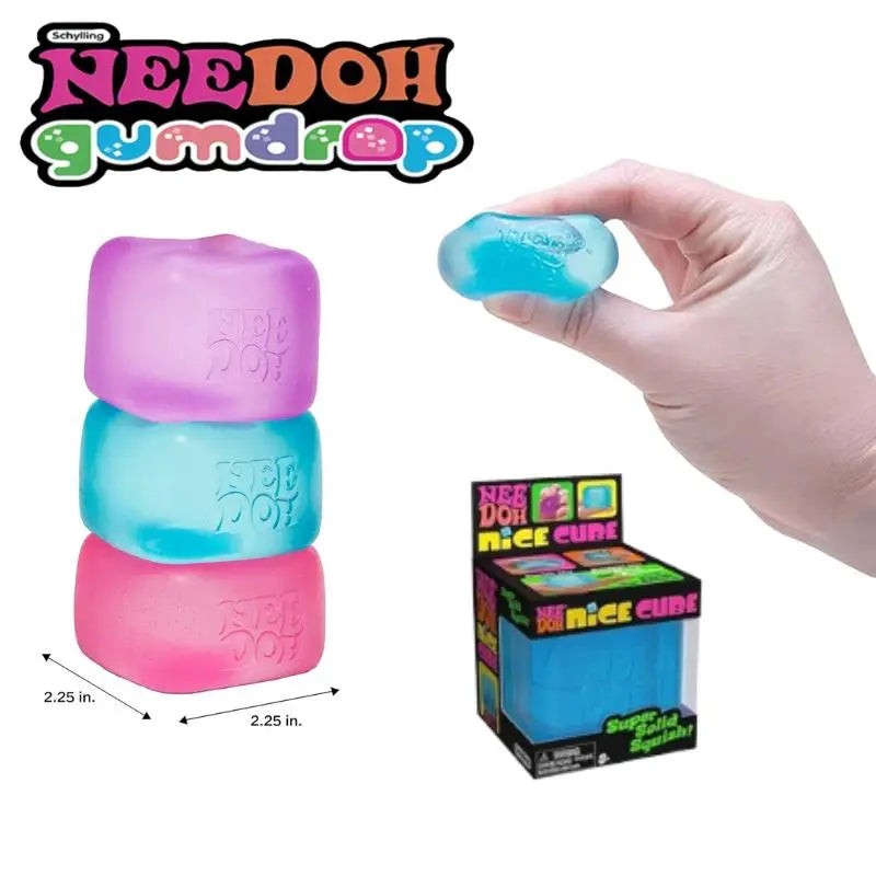 Needoh  Nice Cube Sensory Stress Reliever Fidget Tool for Anxiety & Focus Desk Sensory Cube for Adults & Kids