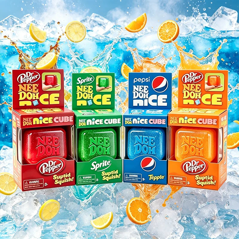 NeeDoh Nice Cube Summer Sensory Fidget Toy - Stress Relief