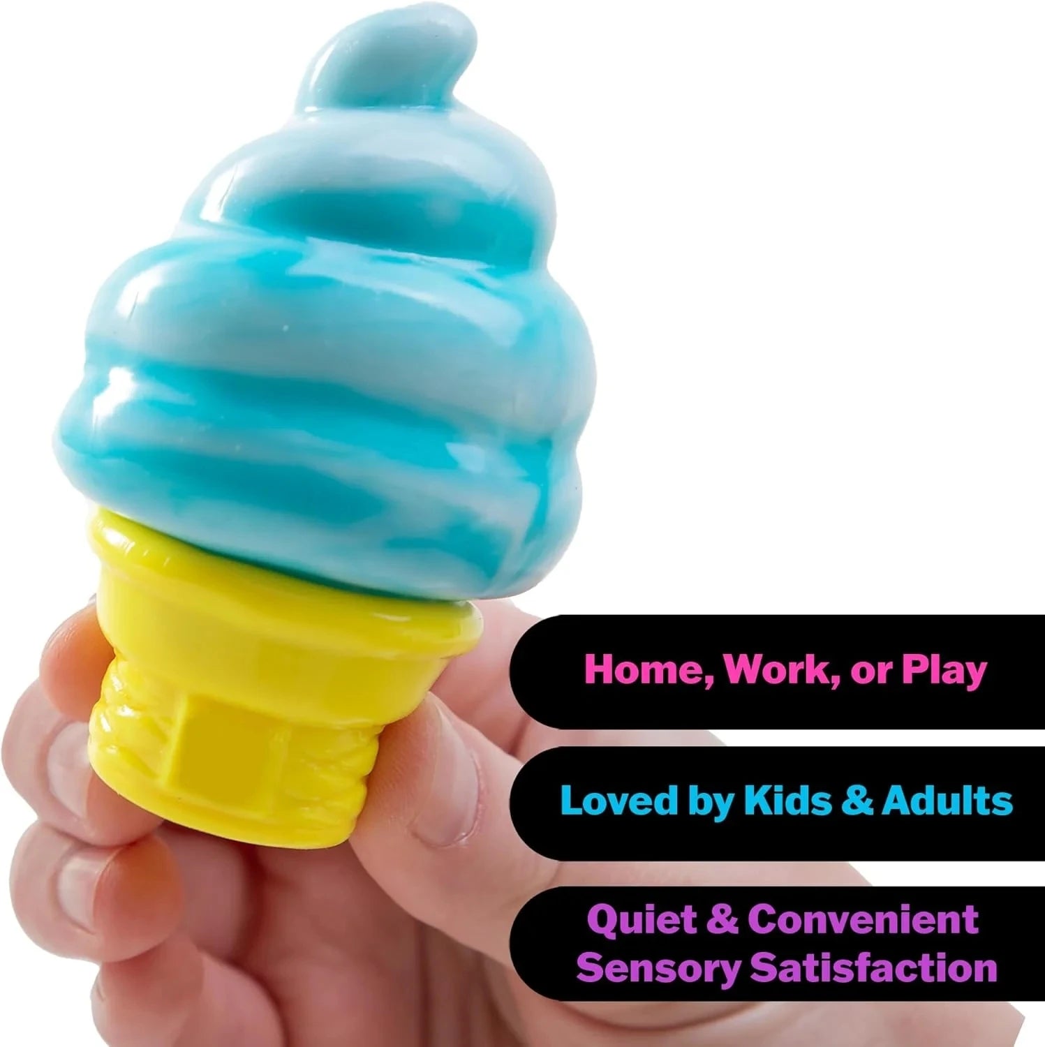 Needoh Nice Cube By Schylling Sensory Squeeze Toy Ice Cream Color Squishy Stress Relief Fidget Toys Children Adults Collectable