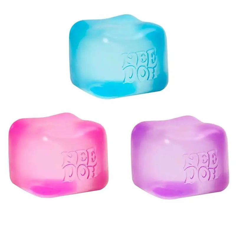 Needoh Nice Cube Sensory Stress Reliever Fidget Tool for Anxiety & Focus Desk Sensory Cube for Adults & Kids
