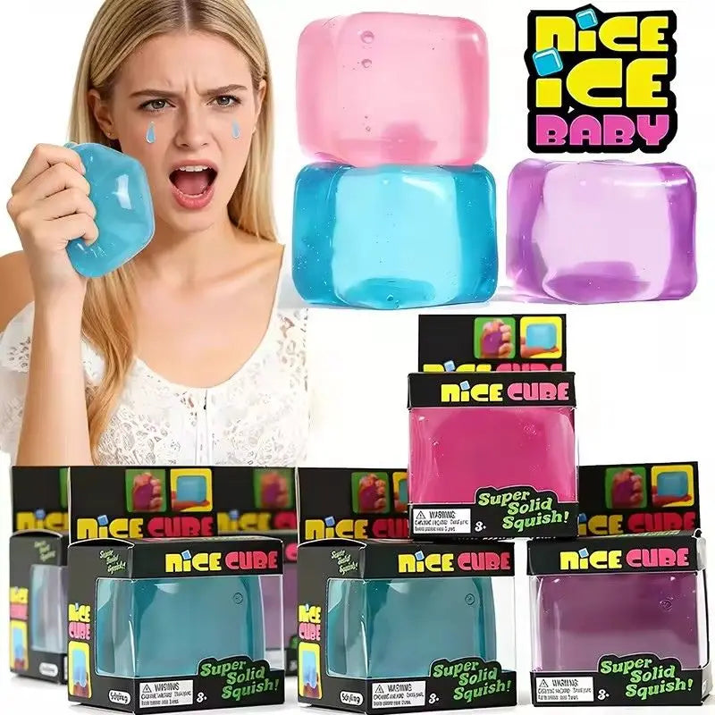 Needoh Nice Cube Sensory Stress Reliever Fidget Tool for Anxiety & Focus Desk Sensory Cube for Adults & Kids