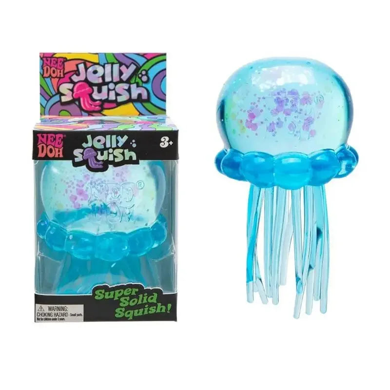 NeeDoh Jellyfish Sensory Toy, Soft Squishy Stress Relief Squeeze Fidget Toy for Kids & Adults